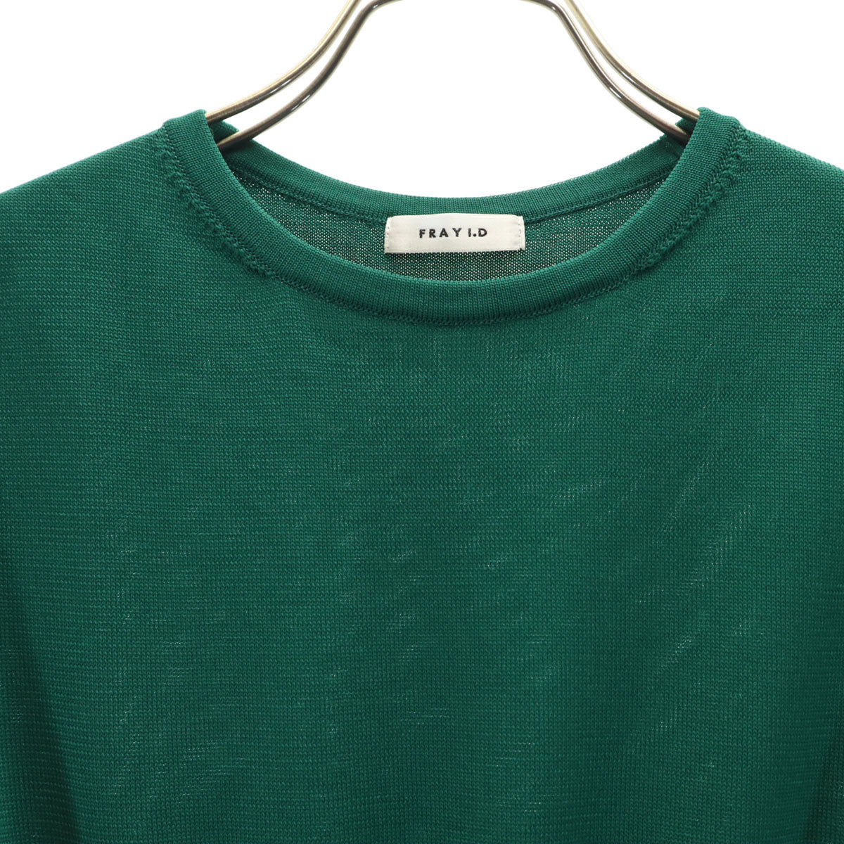 未使用 FRAY I.D フレイアイディー 日本製 ノースリーブ ニット ロングワンピース F グリーン レディース