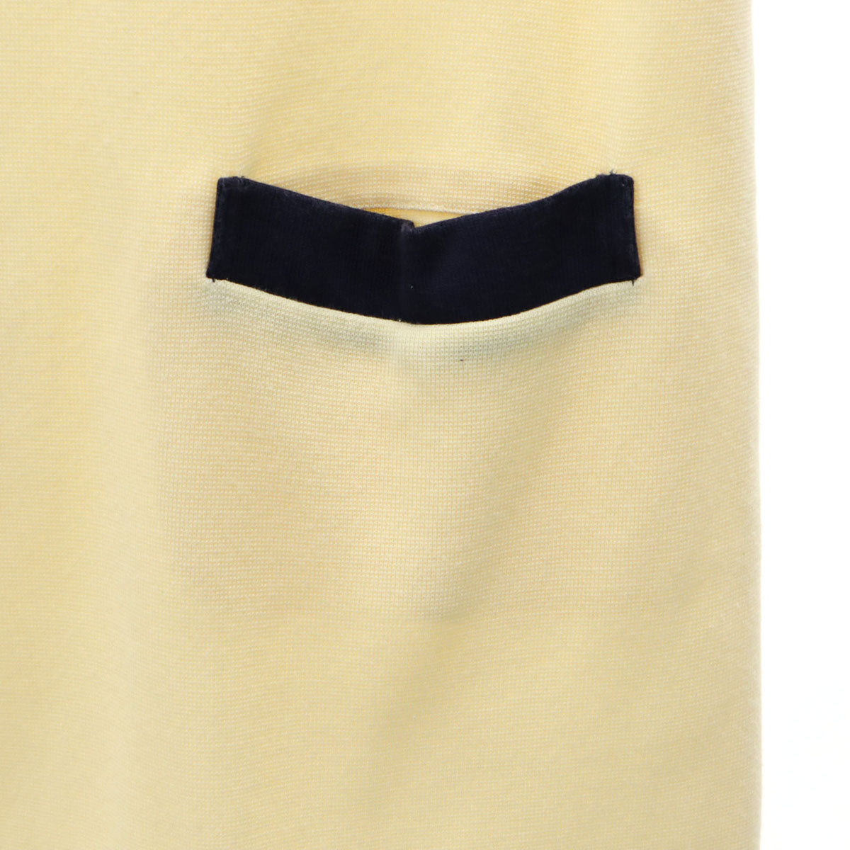 YVES SAINT LAURENT イヴサンローラン 90s 日本製 オールド 半袖 Vネック ニット ワンピース M グリームイエロー レディース