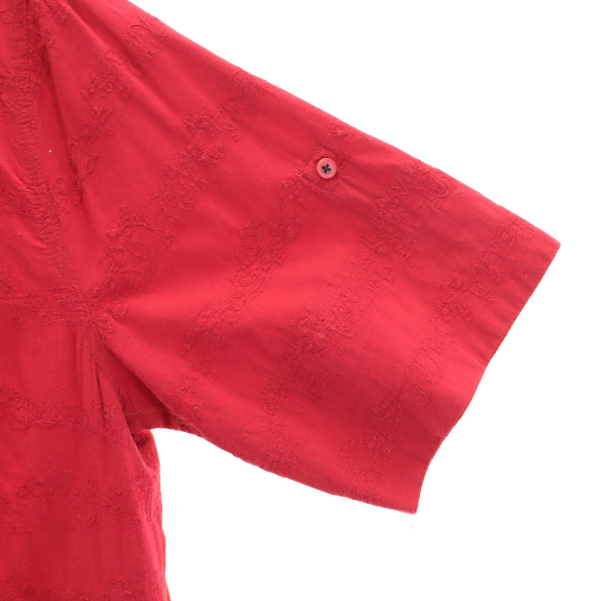 drug store's ドラッグストアーズ 半袖 シャツワンピース F レッド レディース