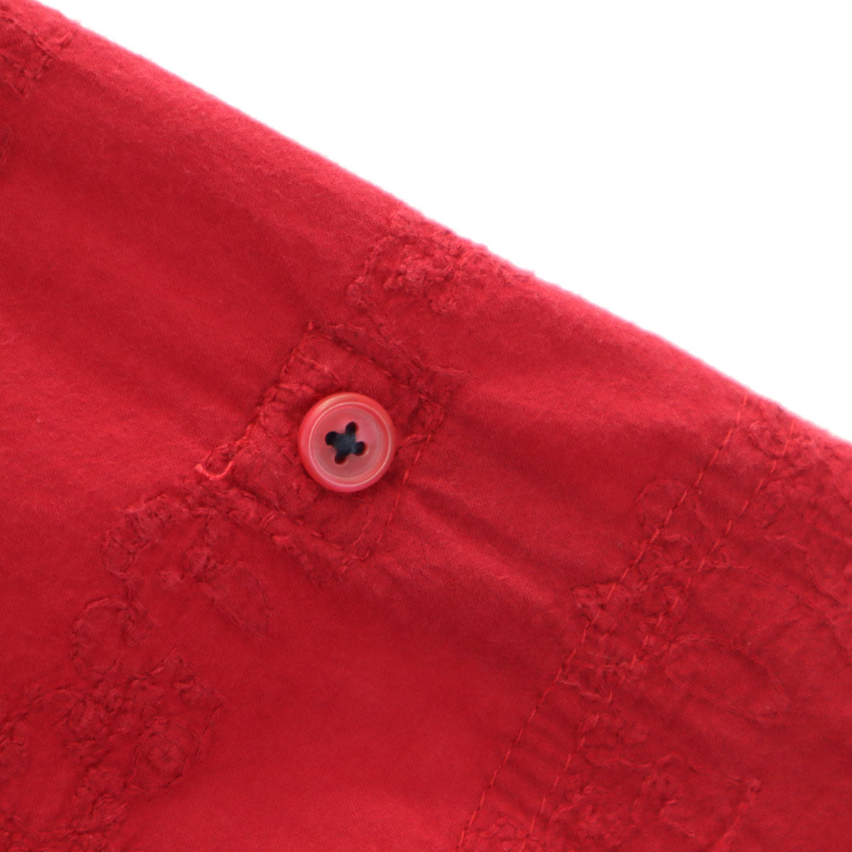 drug store's ドラッグストアーズ 半袖 シャツワンピース F レッド レディース