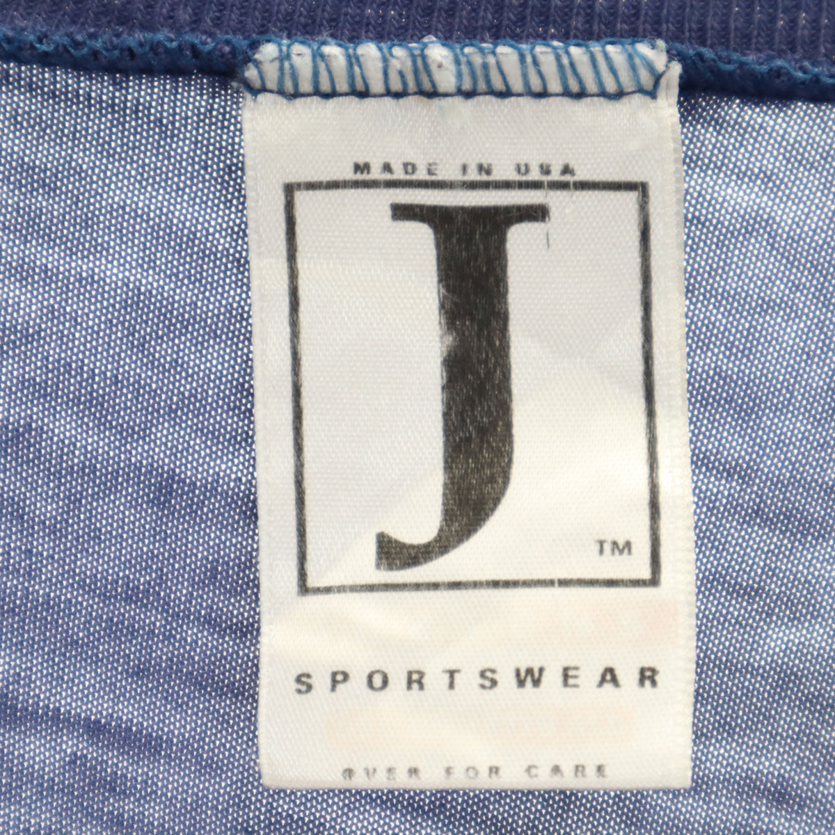 J ジェー 90s SPORTSWEAR USA製 オールド 半袖 Tシャツ ネイビー系 シングルステッチ ビッグサイズ メンズ