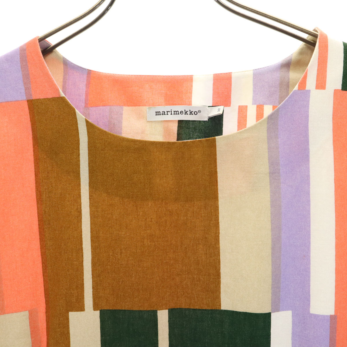 marimekko マリメッコ 総柄 半袖 ワンピース 32 レディース