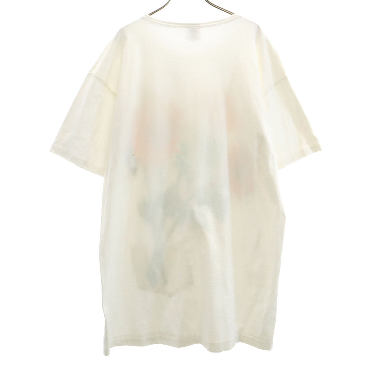 PRINTS OF TAILS 90s USA製 オールド ひまわり 半袖 ワンピース ONE SIZE ホワイト シングルステッチ レディース