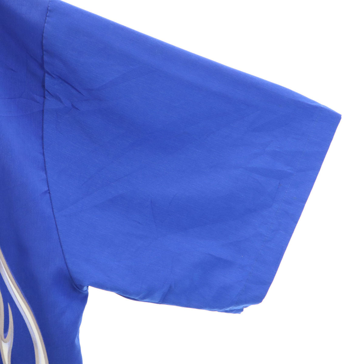 MT:2 ファイヤーパターン 半袖 オープンカラーシャツ XXXL ブルー ビッグサイズ メンズ