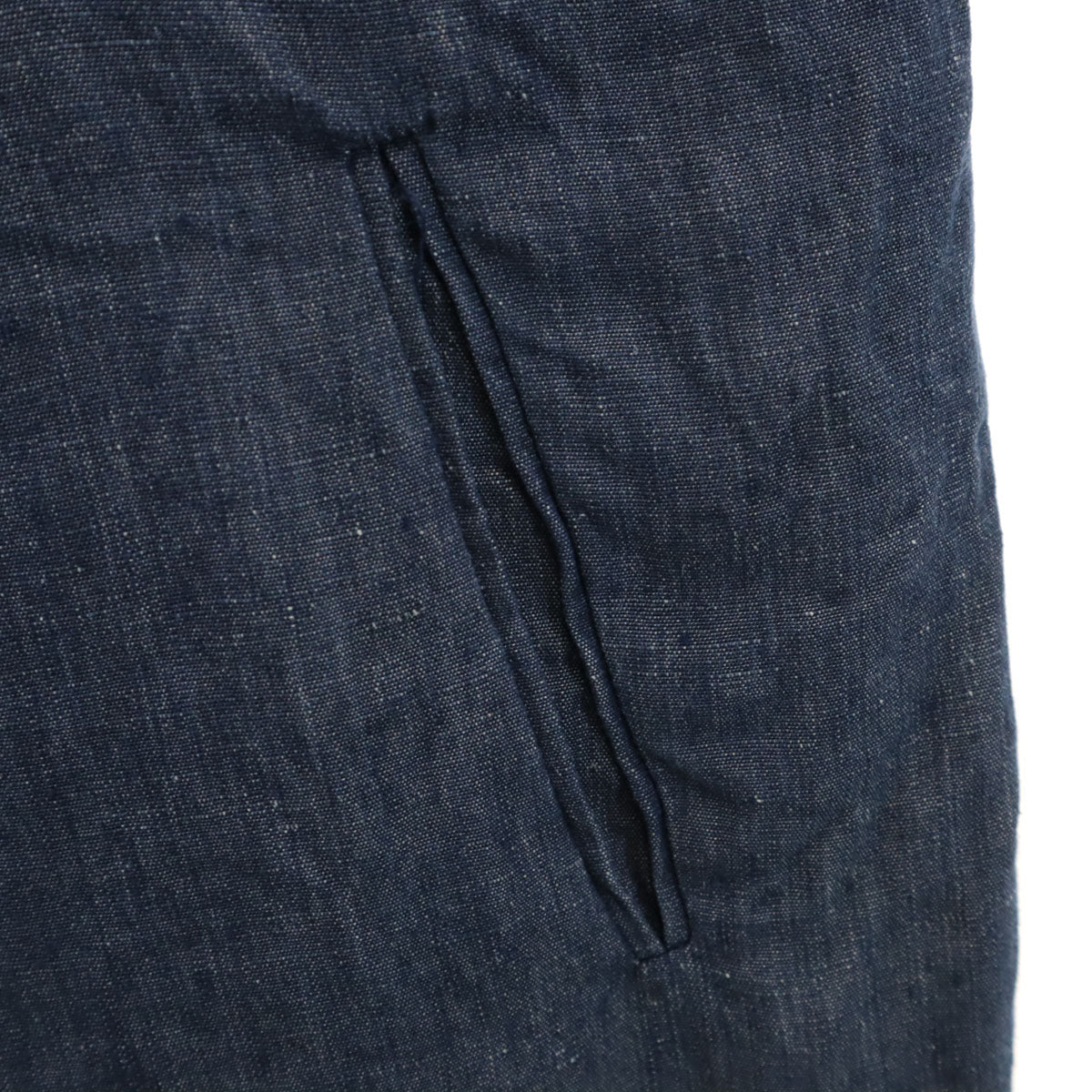 S Max Mara エスマックスマーラ リネン ノースリーブ 膝丈ワンピース 40 ネイビー系 レディース