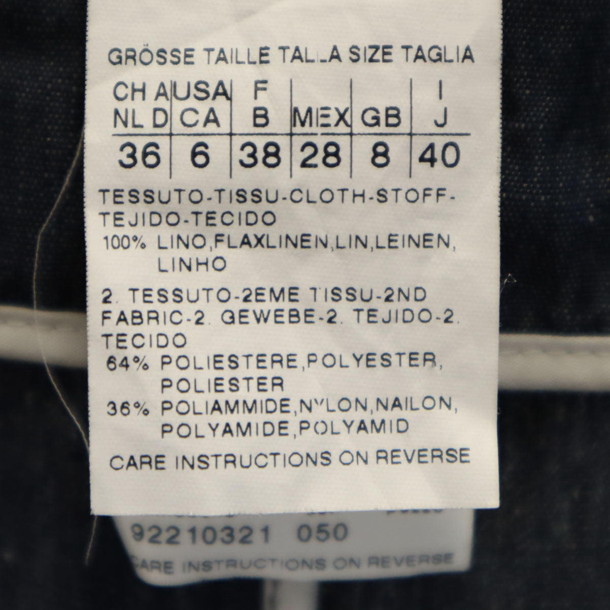 S Max Mara エスマックスマーラ リネン ノースリーブ 膝丈ワンピース 40 ネイビー系 レディース
