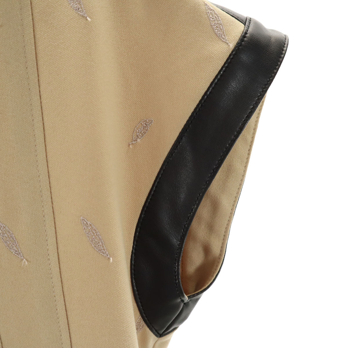 MURAL ミューラル 未使用 総柄 半袖 刺繍 ロングワンピース 1 ベージュ タグ付き レディース