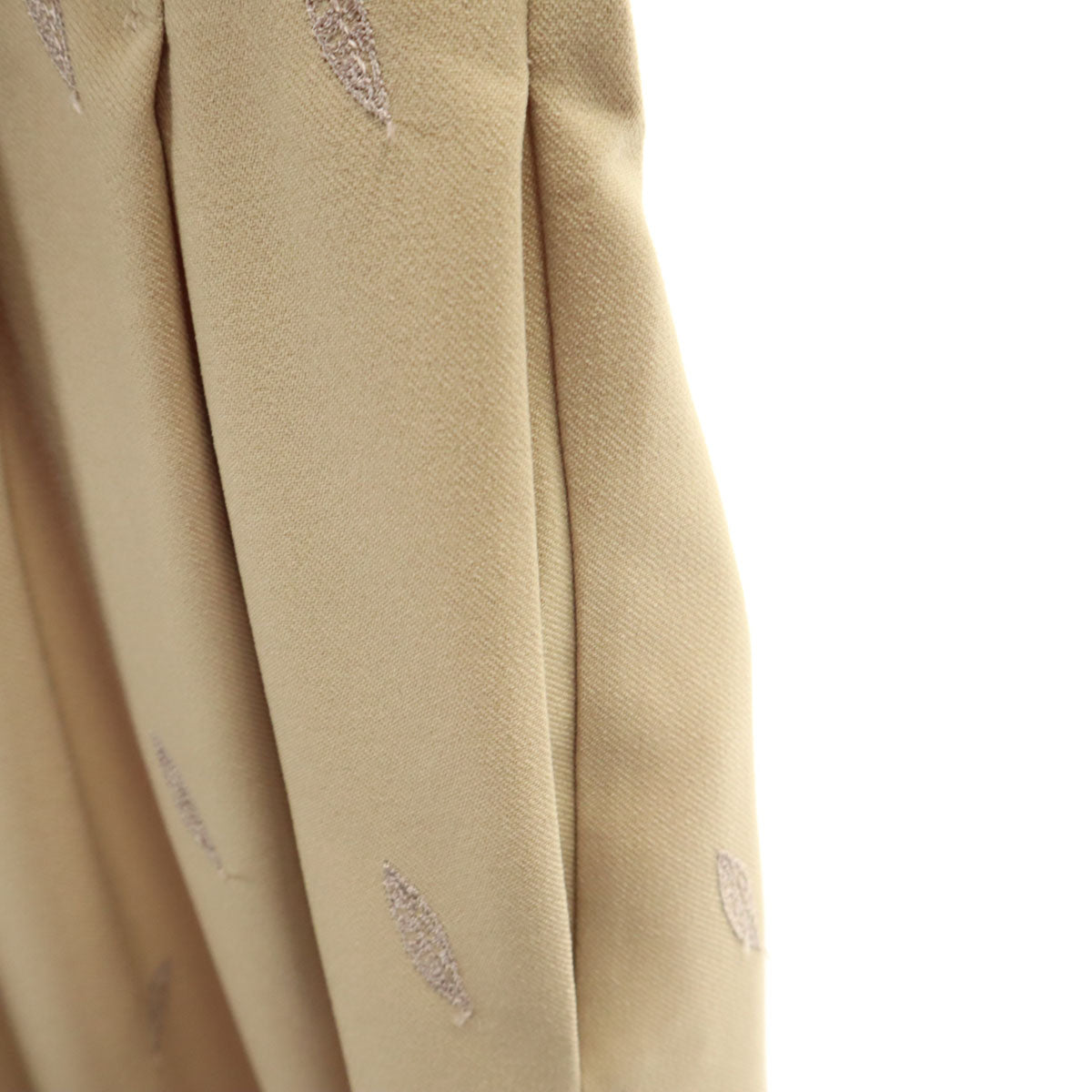 MURAL ミューラル 未使用 総柄 半袖 刺繍 ロングワンピース 1 ベージュ タグ付き レディース