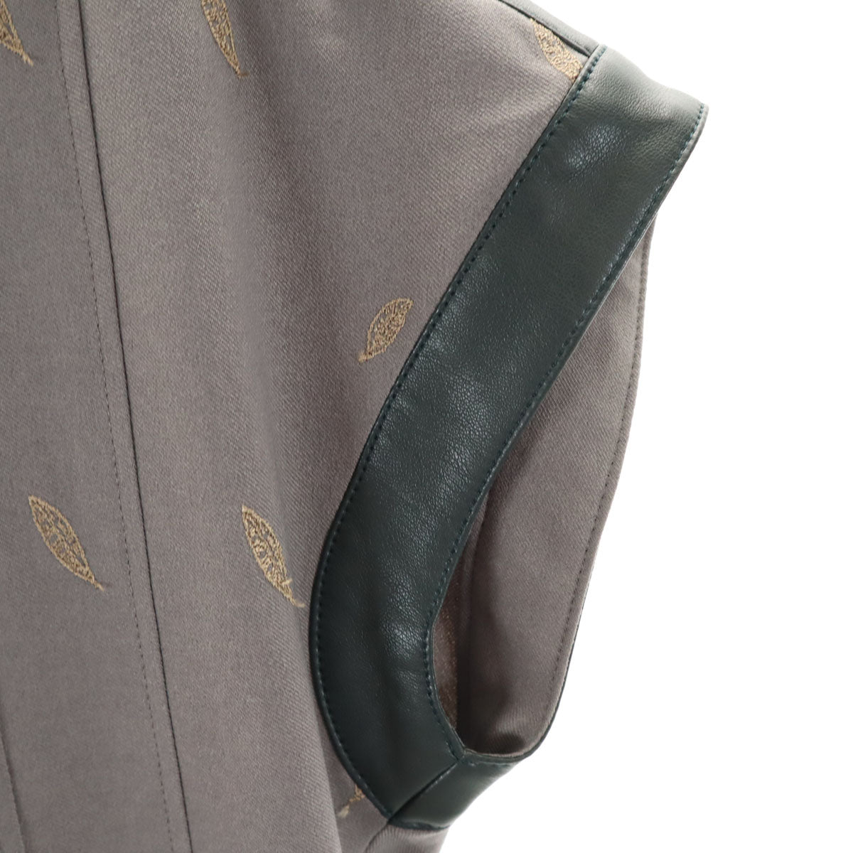 MURAL ミューラル 未使用 総柄 半袖 刺繍 ロングワンピース 1 グレー タグ付き レディース