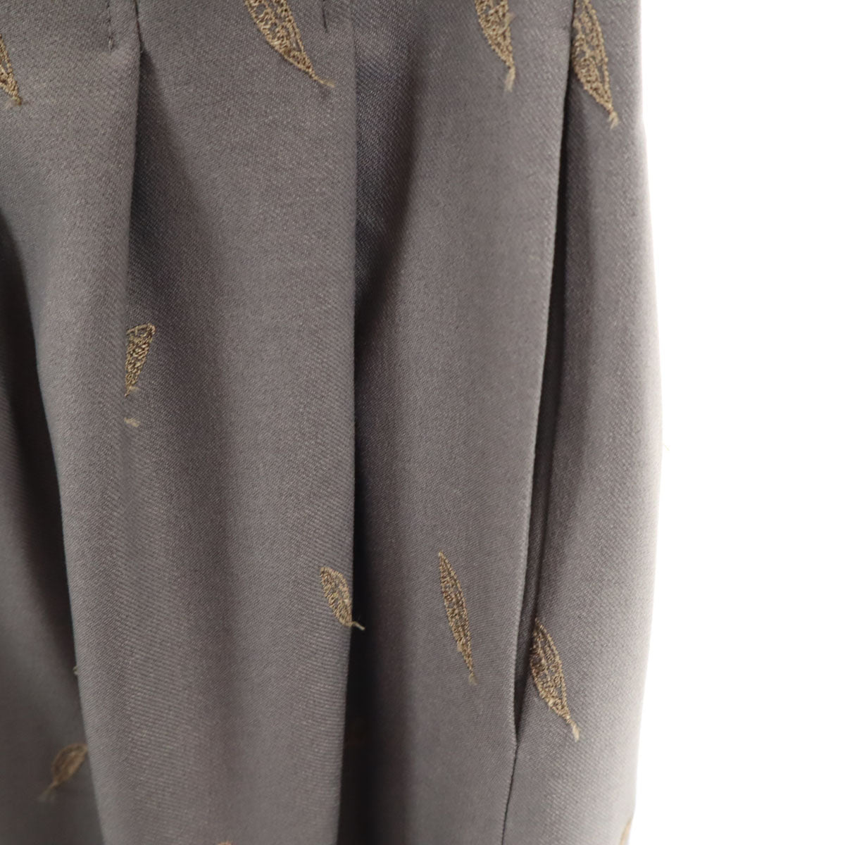 MURAL ミューラル 未使用 総柄 半袖 刺繍 ロングワンピース 1 グレー タグ付き レディース