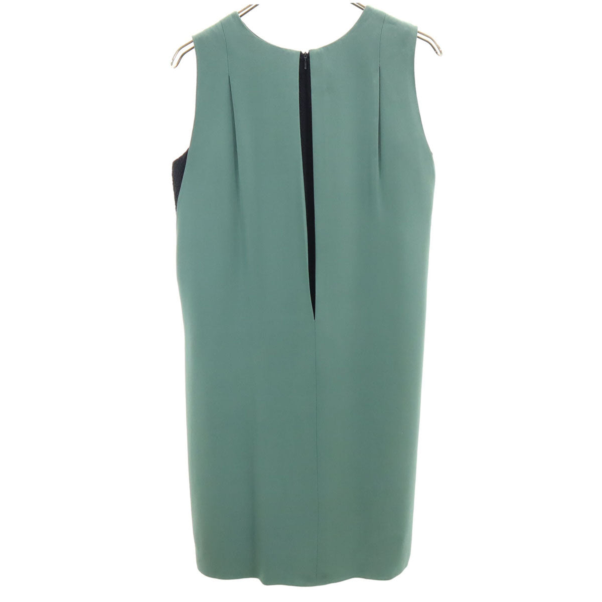 ARMANI COLLEZIONI アルマーニ コレツィオーニ ノースリーブ 膝丈ワンピース 40 ネイビー系 バックファスナー レディース