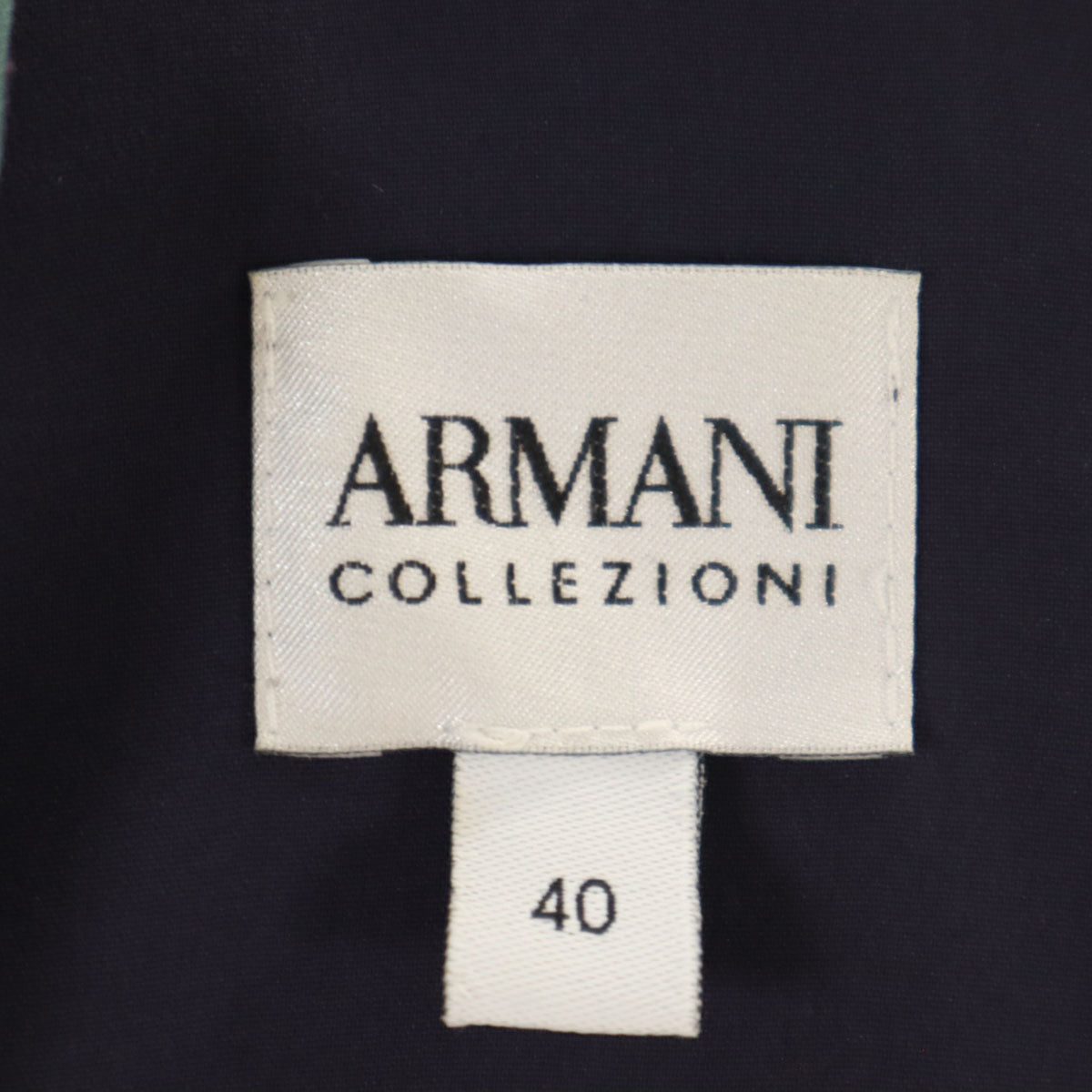ARMANI COLLEZIONI アルマーニ コレツィオーニ ノースリーブ 膝丈ワンピース 40 ネイビー系 バックファスナー レディース