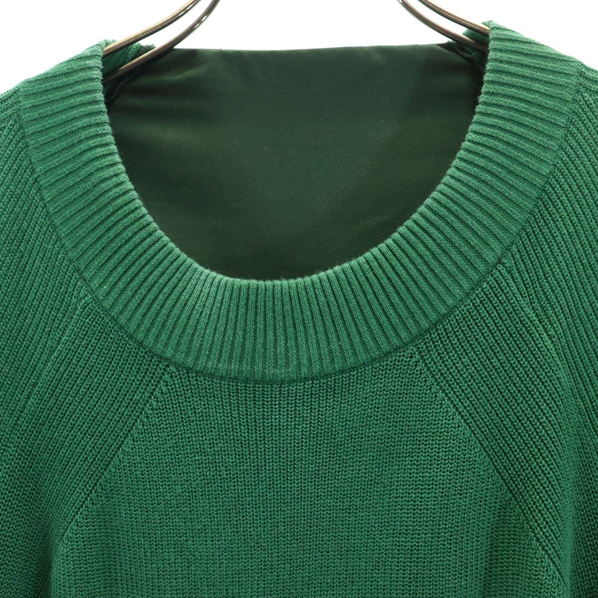 Sacai サカイ 半袖 ニット切替 ドッキング ワンピース 2 グリーン レディース