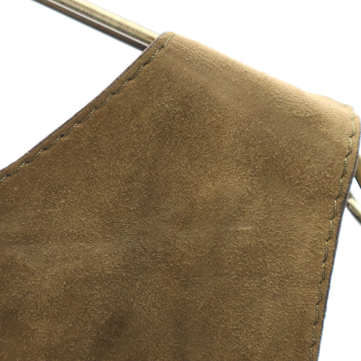 LOUIS VUITTON ルイヴィトン イタリア製 ノースリーブ 羊革スエード ミニワンピース 38 ブラウン レディース