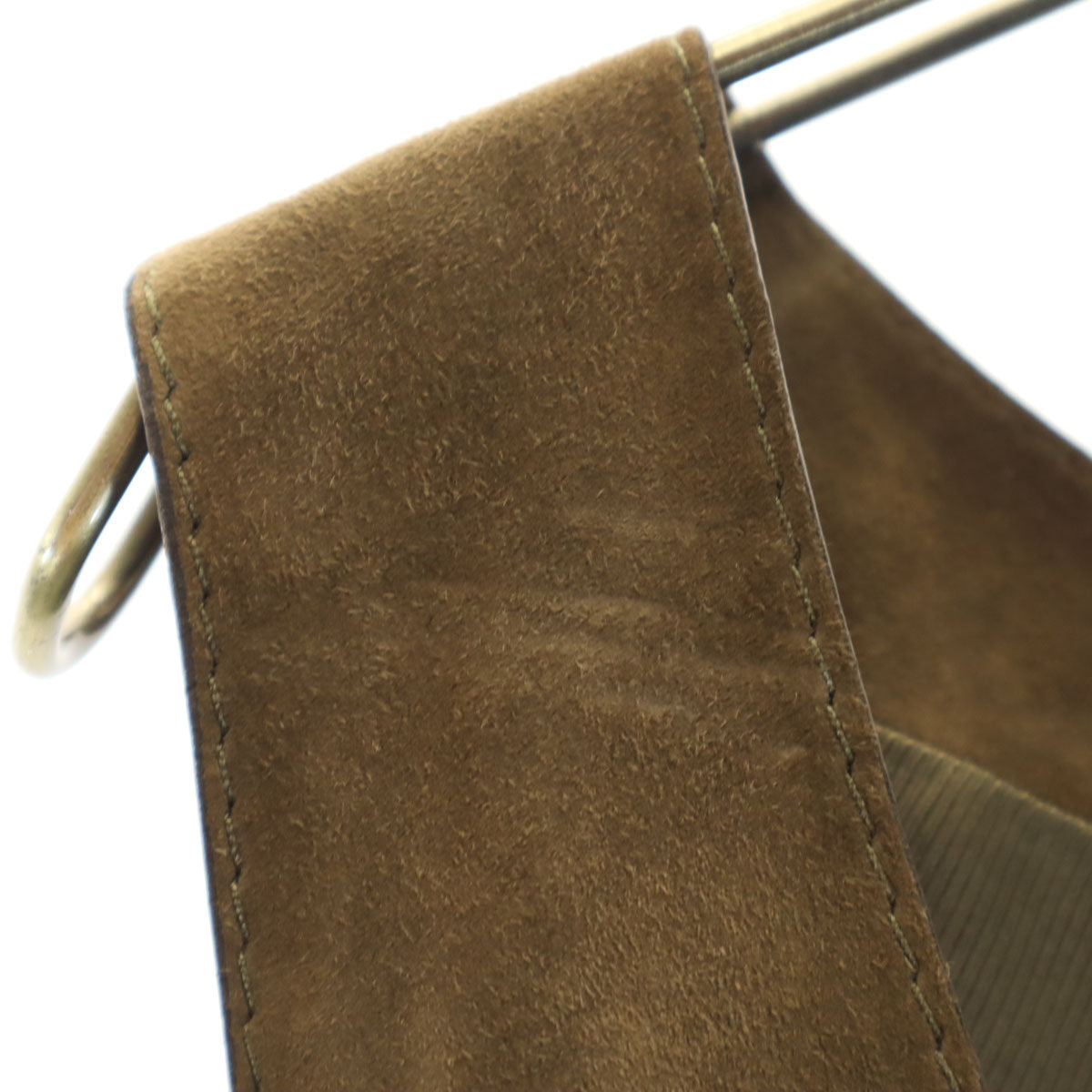 LOUIS VUITTON ルイヴィトン イタリア製 ノースリーブ 羊革スエード ミニワンピース 38 ブラウン レディース