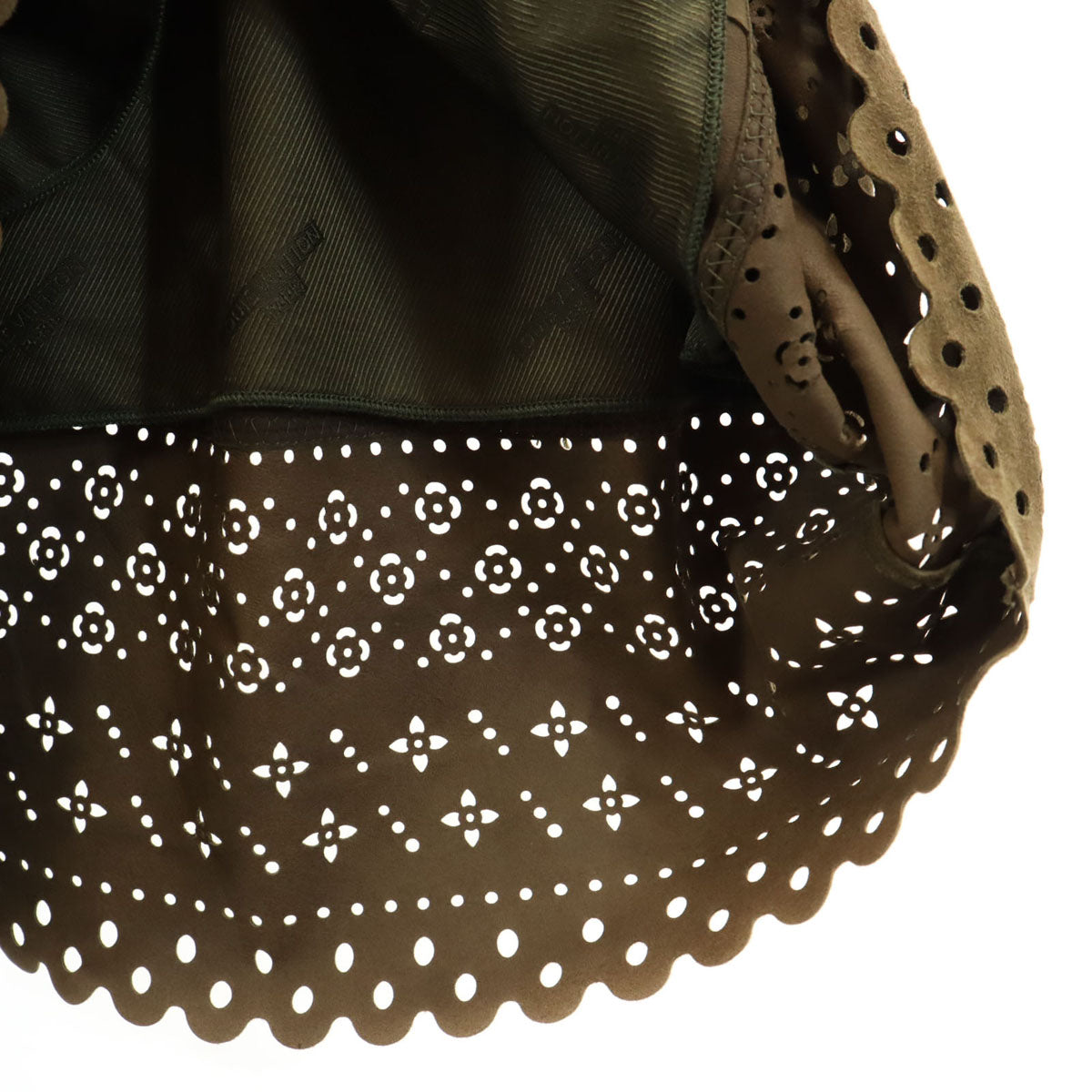 LOUIS VUITTON ルイヴィトン イタリア製 ノースリーブ 羊革スエード ミニワンピース 38 ブラウン レディース