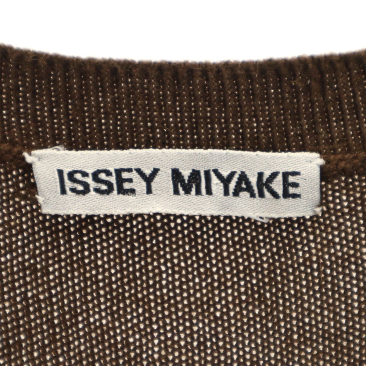 ISSEY MIYAKE イッセイミヤケ 90s シルクブレンド オールド ノースリーブ ニット ワンピース M ブラウン レディース