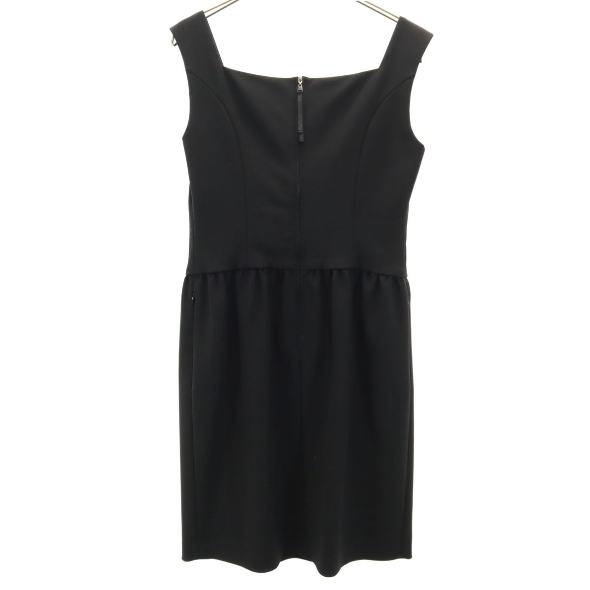FOXEY NEW YORK フォクシーニューヨーク 日本製 ノースリーブ ワンピース 42 ブラック レディース
