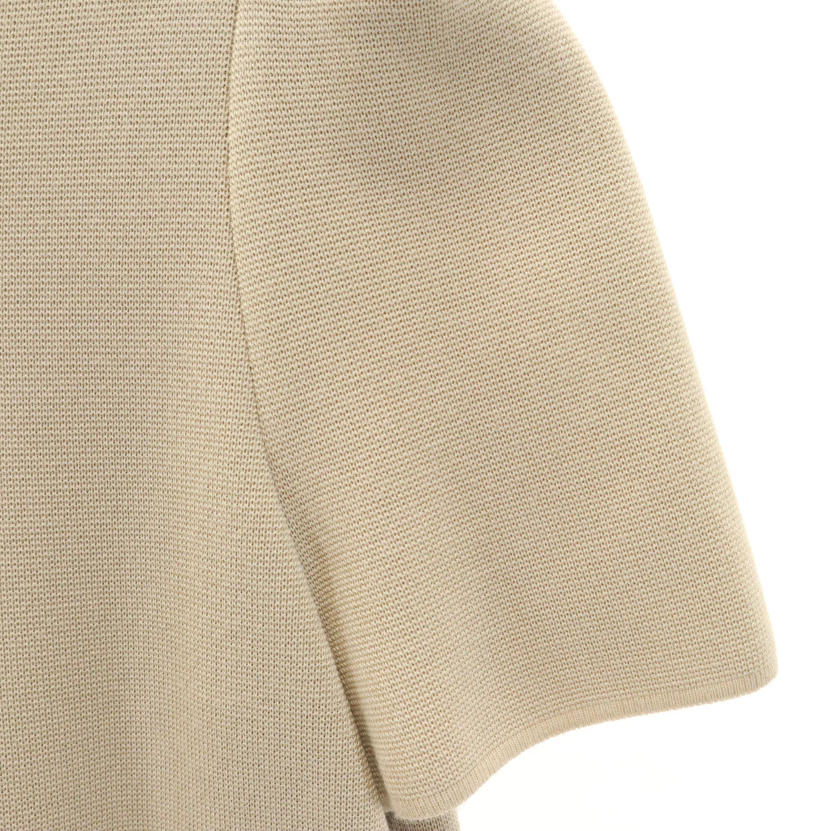 FOXEY フォクシー 日本製 半袖 ニット ミニワンピース 40 ベージュ レディース