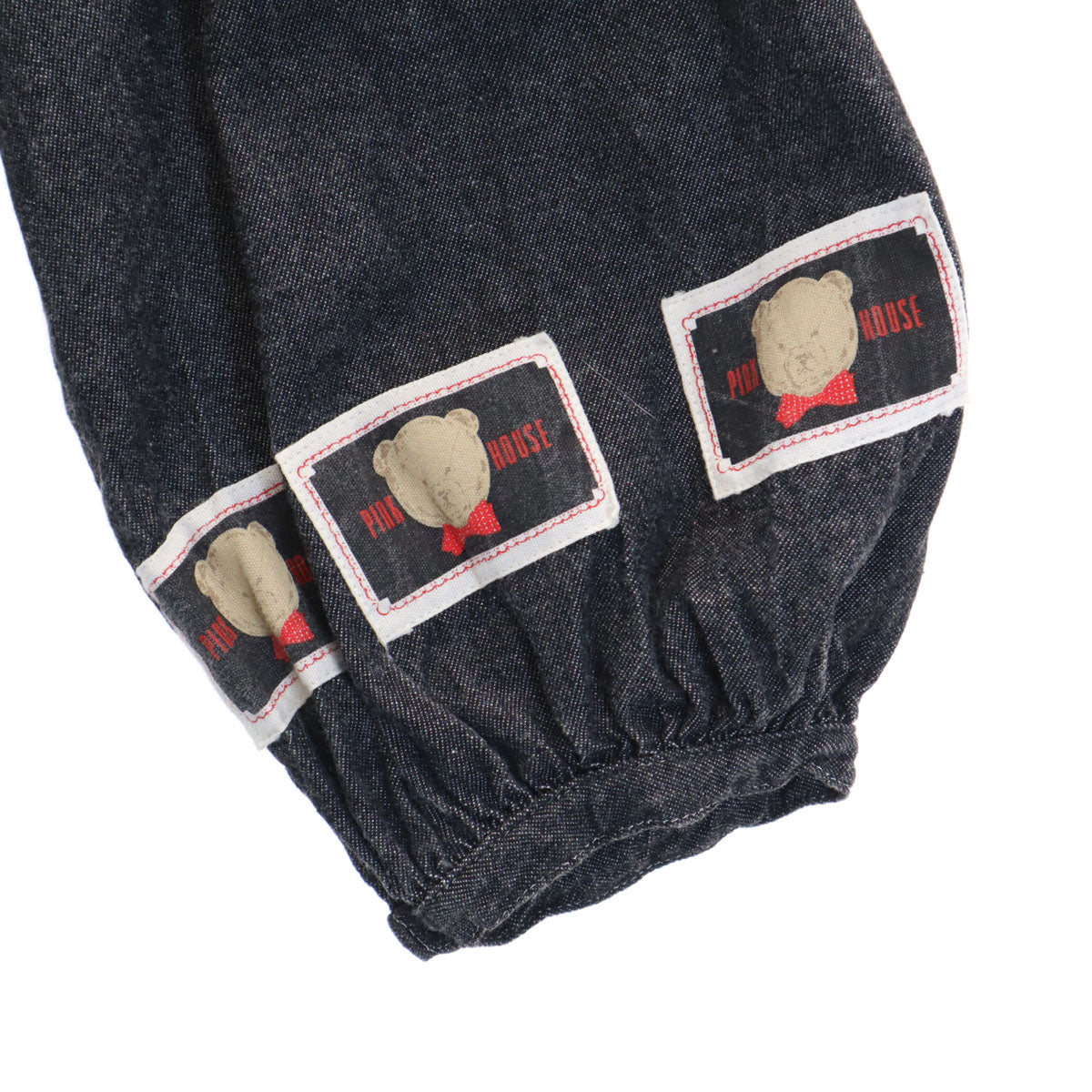 PINK HOUSE ピンクハウス 7分袖 ワッペン ロングワンピース グレー系 レディース