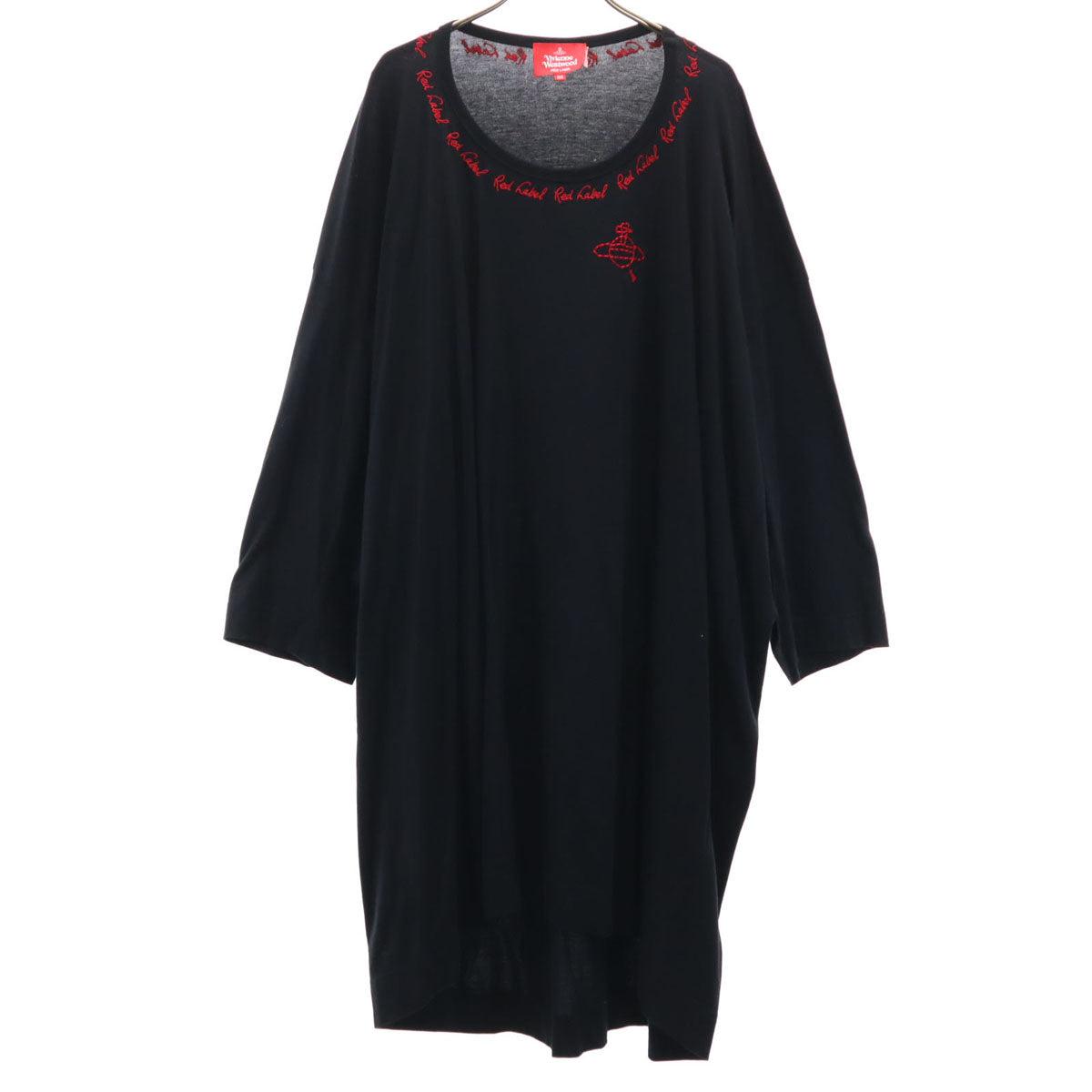 Vivienne Westwood RED LABEL ヴィヴィアンウエストウッドレッドレーベル 日本製 長袖 ワンピース 0 0 黒 レディース