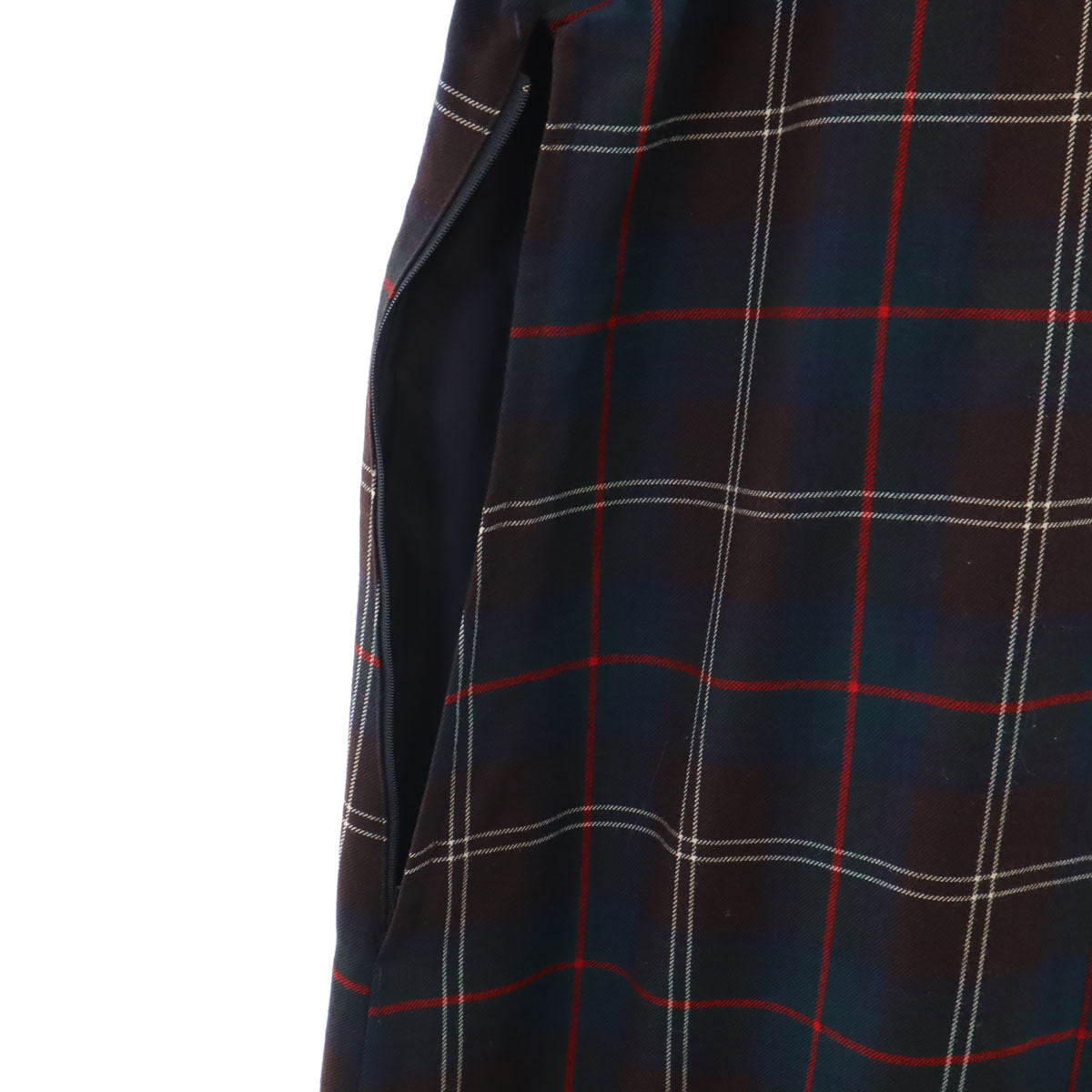 JUNYA WATANABE COMME des GARCONS ジュンヤワタナベコムデギャルソン オールド チェック柄 長袖 チャイナ ロングワンピース ブラウン系 レディース