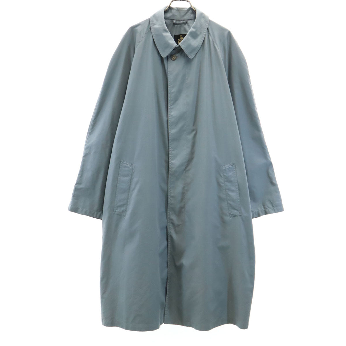 LANVIN ランバン 90s イタリア製 オールド ステンカラーコート 46 ブルーグレー メンズ