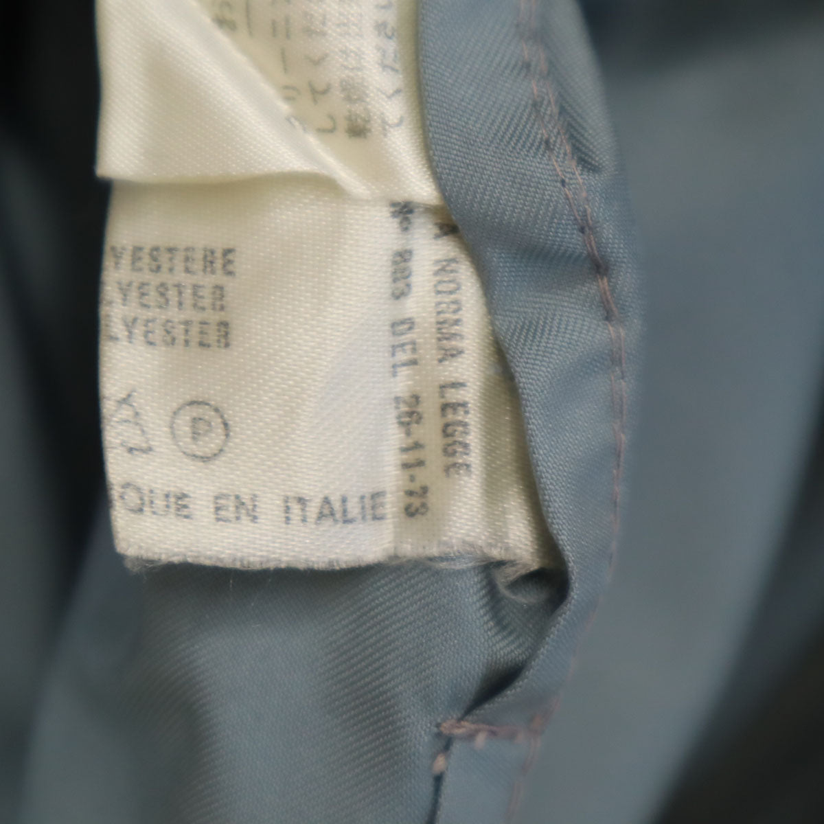 LANVIN ランバン 90s イタリア製 オールド ステンカラーコート 46 ブルーグレー メンズ