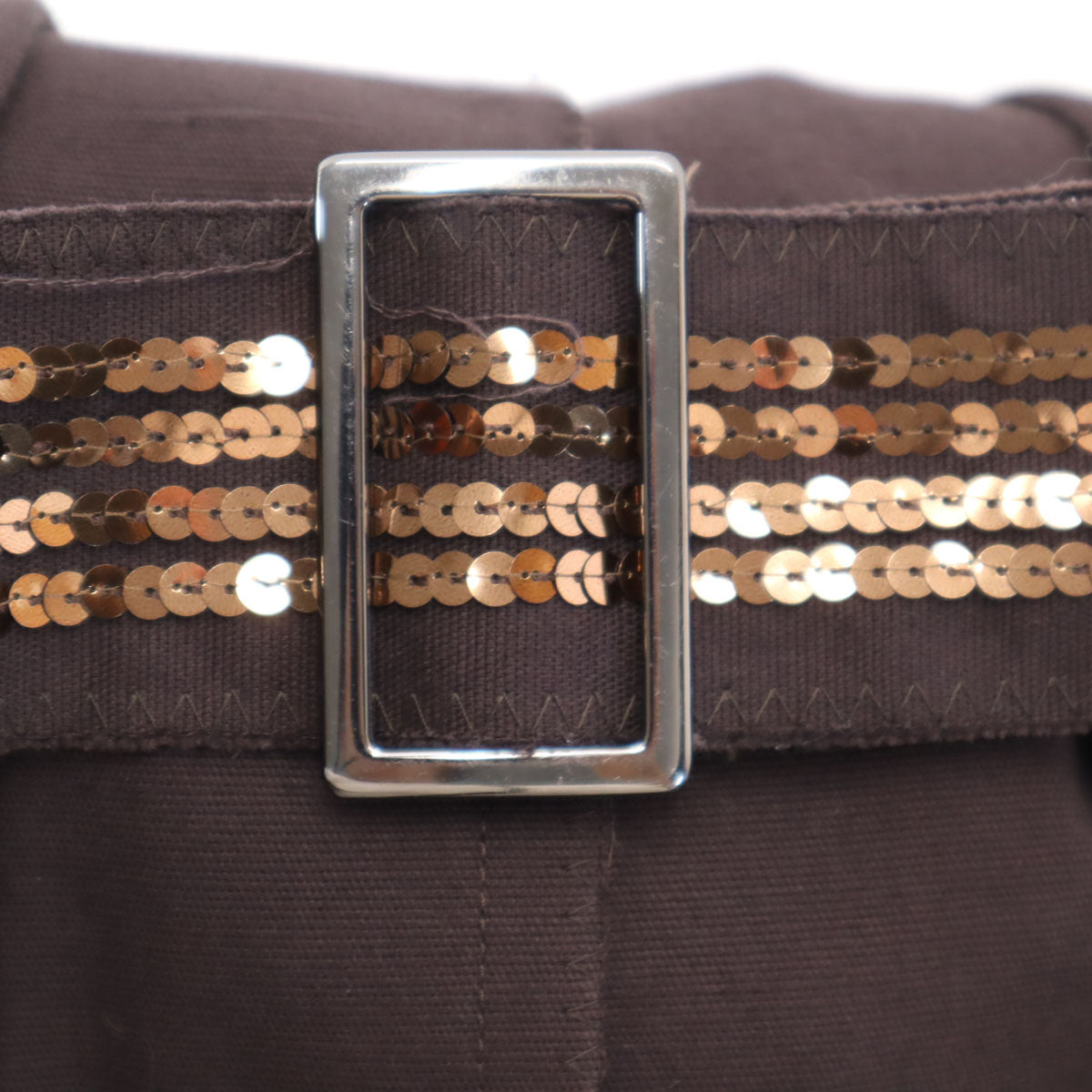 LANVIN en Bleu ランバンオンブルー 日本製 リネンブレンド コート 38 ブラウン系 レディース