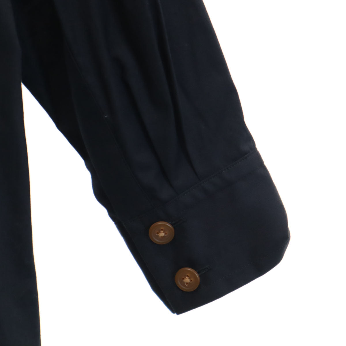 Vivienne Westwood RED LABEL ヴィヴィアンウエストウッドレッドレーベル 日本製 長袖 ノーカラー シャツ 0 0 黒 レディース