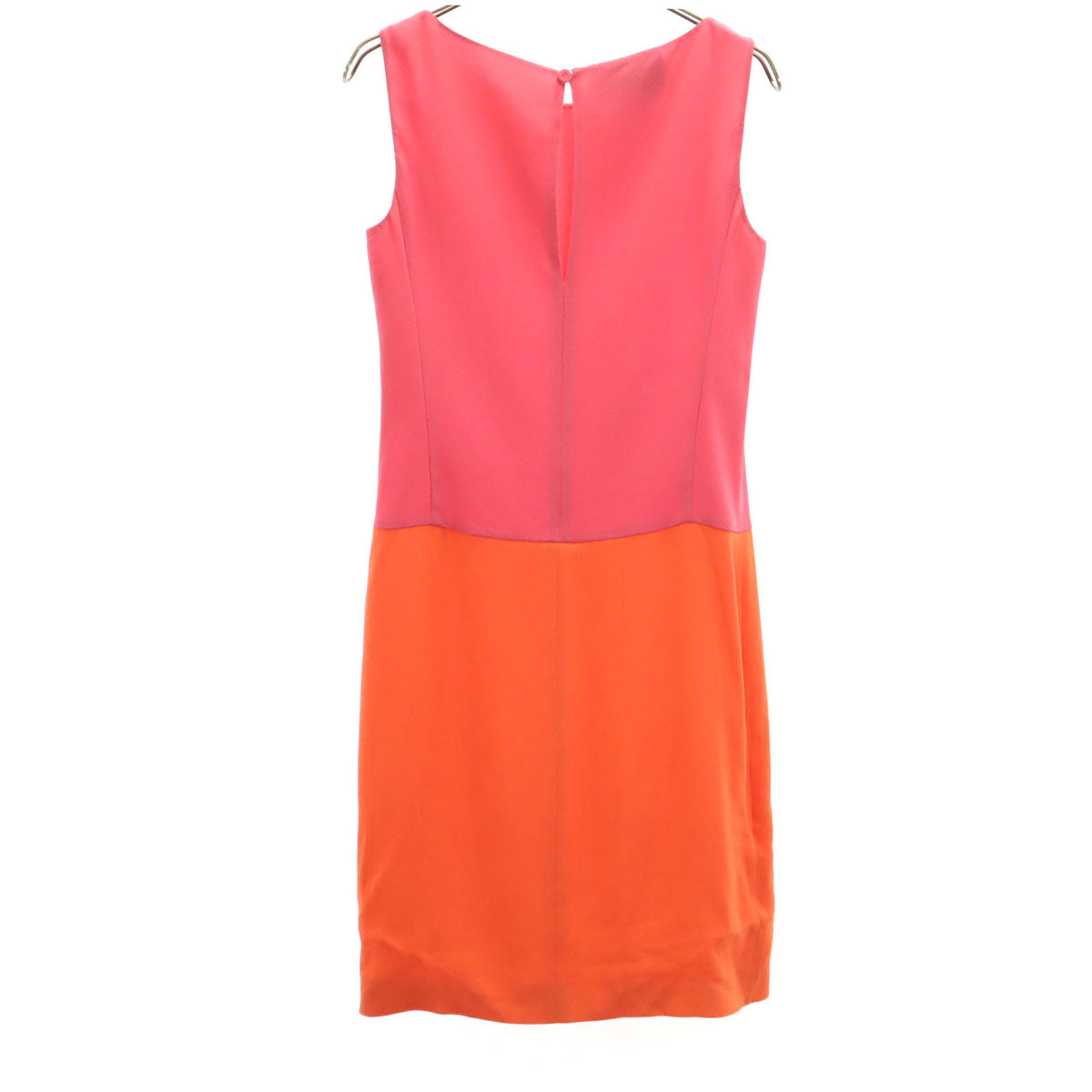 PRADA プラダ イタリア製 バイカラー ノースリーブ ワンピース 38 ピンク系 MILANO レディース