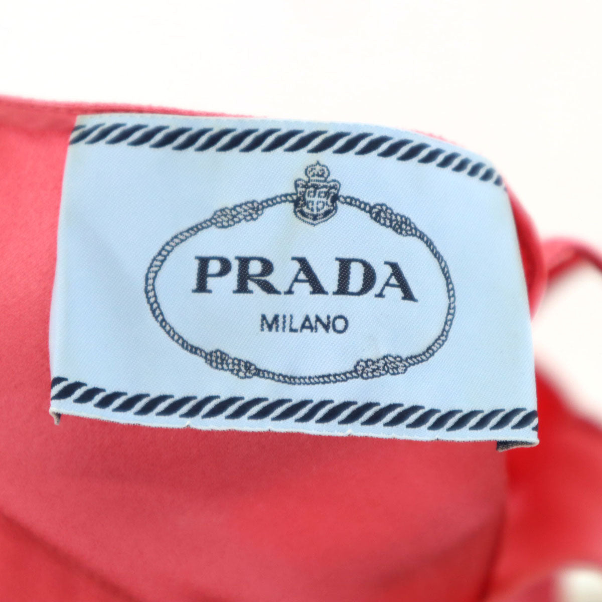 PRADA プラダ イタリア製 バイカラー ノースリーブ ワンピース 38 ピンク系 MILANO レディース