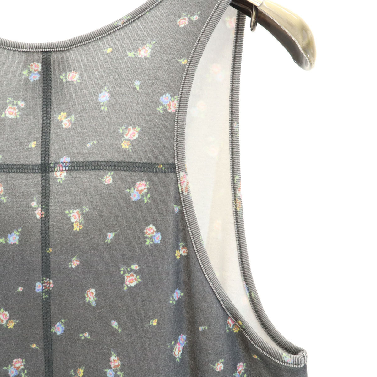 未使用 MICHAEL ミシェル 日本製 総柄 タンクトップ F グレー レディース