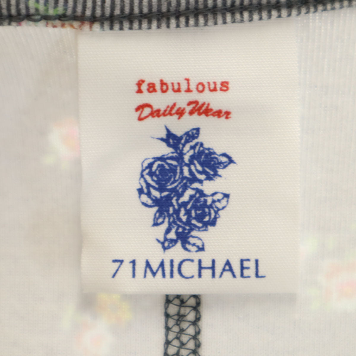 未使用 MICHAEL ミシェル 日本製 総柄 タンクトップ F グレー レディース