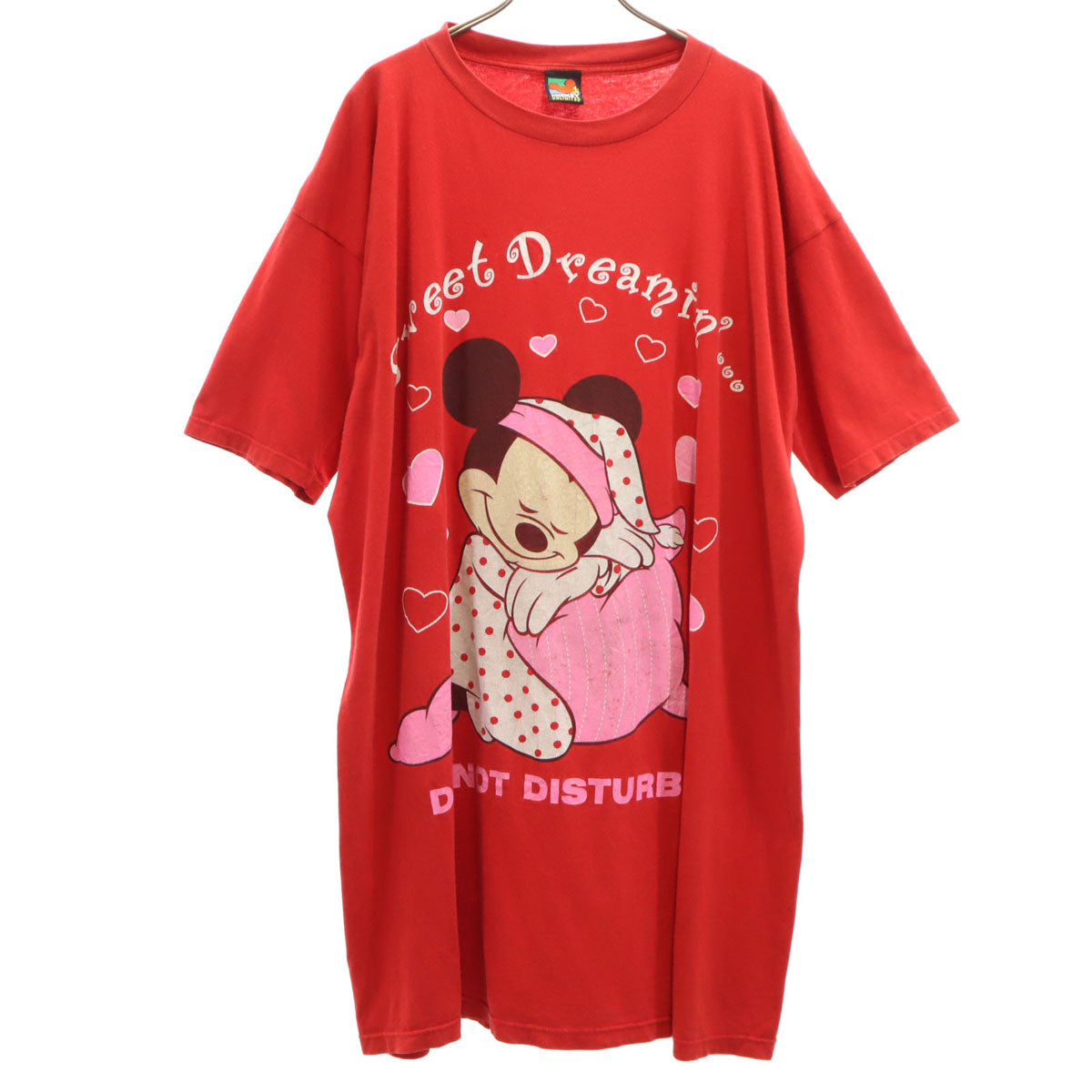 MICKEY UNLIMITED ミッキー アンリミテッド 90s オールド 半袖 Tシャツ 赤 ミッキーマウス レディース