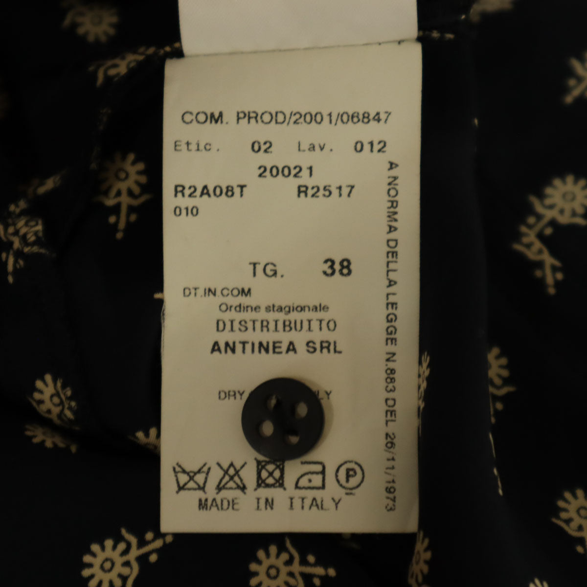 Emporio Armani エンポリオアルマーニ イタリア製 シルク 総柄 キャミワンピース 38 ネイビー レディース