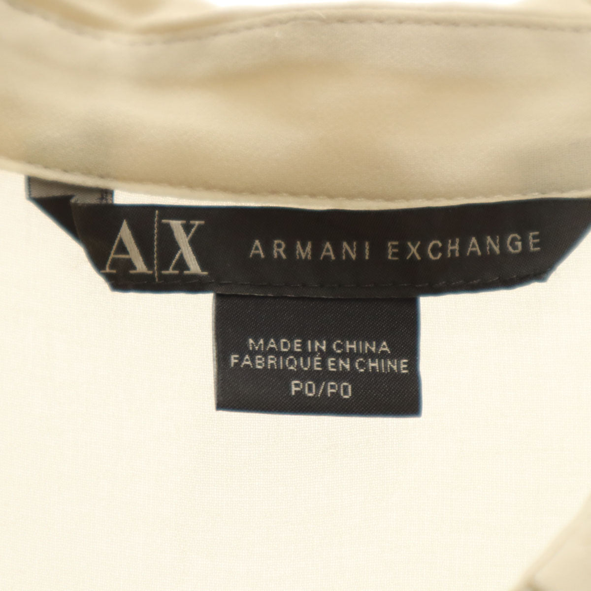 ARMANI EXCHANGE アルマーニエクスチェンジ フレンチスリーブ シャツワンピース P0 ベージュ レディース