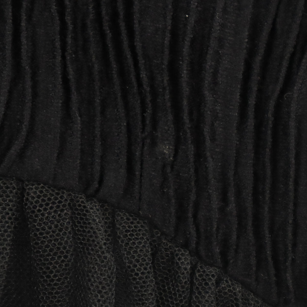 noir kei ninomiya ノワールケイニノミヤ 2023年 COMME des GARCONS ボトルネック チュール切替 ロングワンピース XS ブラック系 バックファスナー レディース