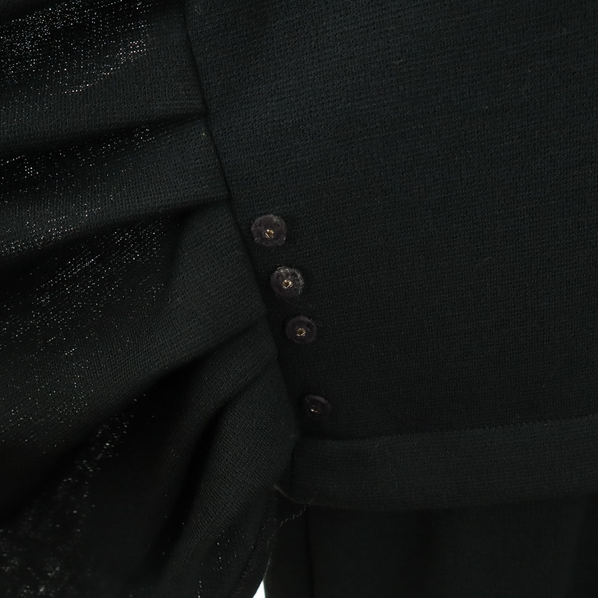 Christian Dior クリスチャンディオール 90s pret-a-porter ウール オールド 長袖 ロングワンピース 11 ブラック系 バックファスナー レディース