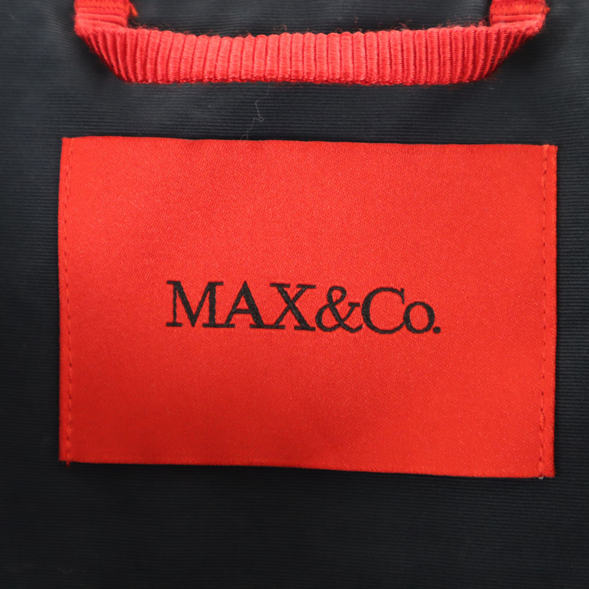 MAX&CO マックスアンドコー ロングコート 38 ダークネイビー フード レディース