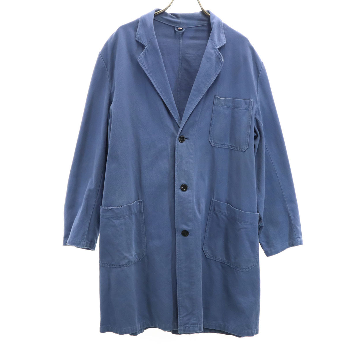 EURO WORK ユーロワーク 70s 80s ヴィンテージ チェスターコート 48 ネイビー系 メンズ