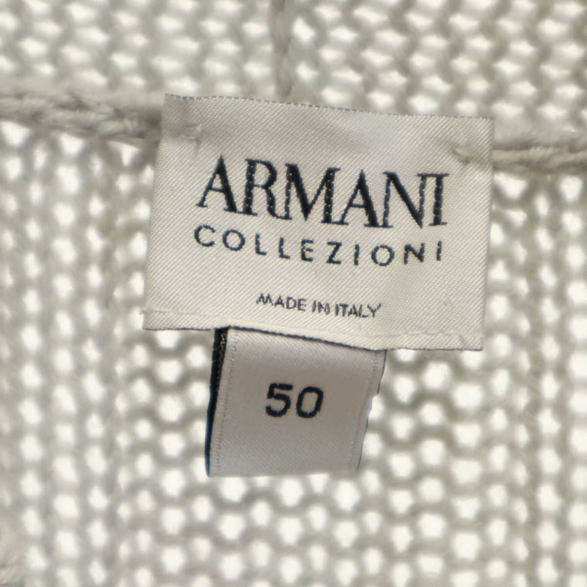 ARMANI アルマーニ イタリア製 ウール 長袖 ハイネック セーター 50 グレー COLLEZIONI ニット メンズ