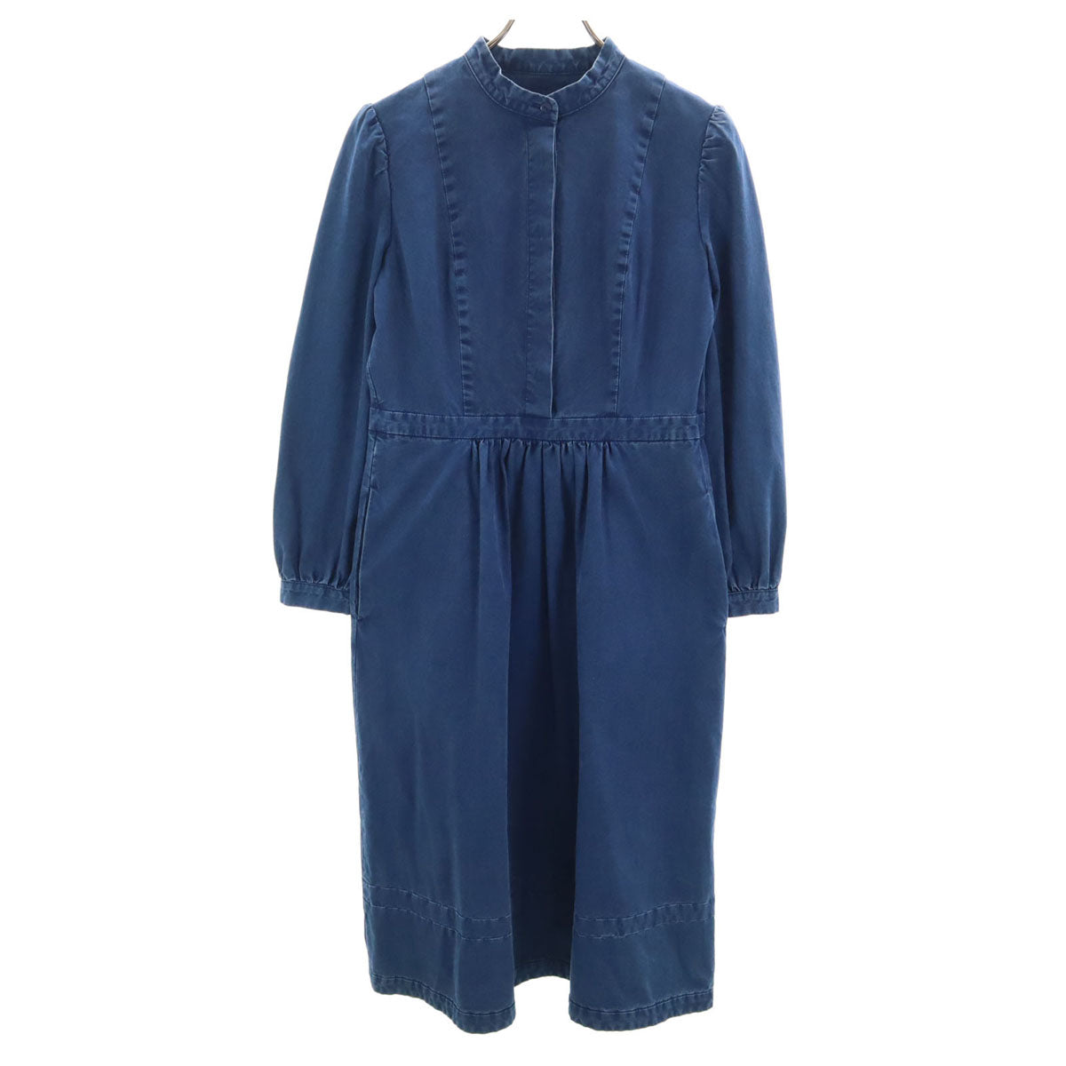 A.P.C. アーペーセー 長袖 デニム ワンピース 36 インディゴ レディース
