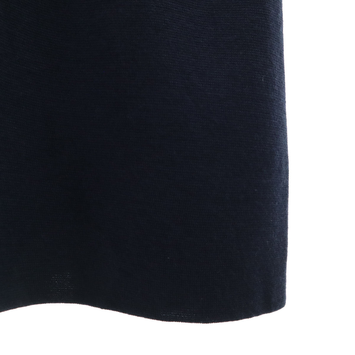 BLUE LABEL CRESTBRIDGE ブルーレーベルクレストブリッジ ウールブレンド ノースリーブ Vネック ニット ワンピース 38 ネイビー 三陽商会 レディース