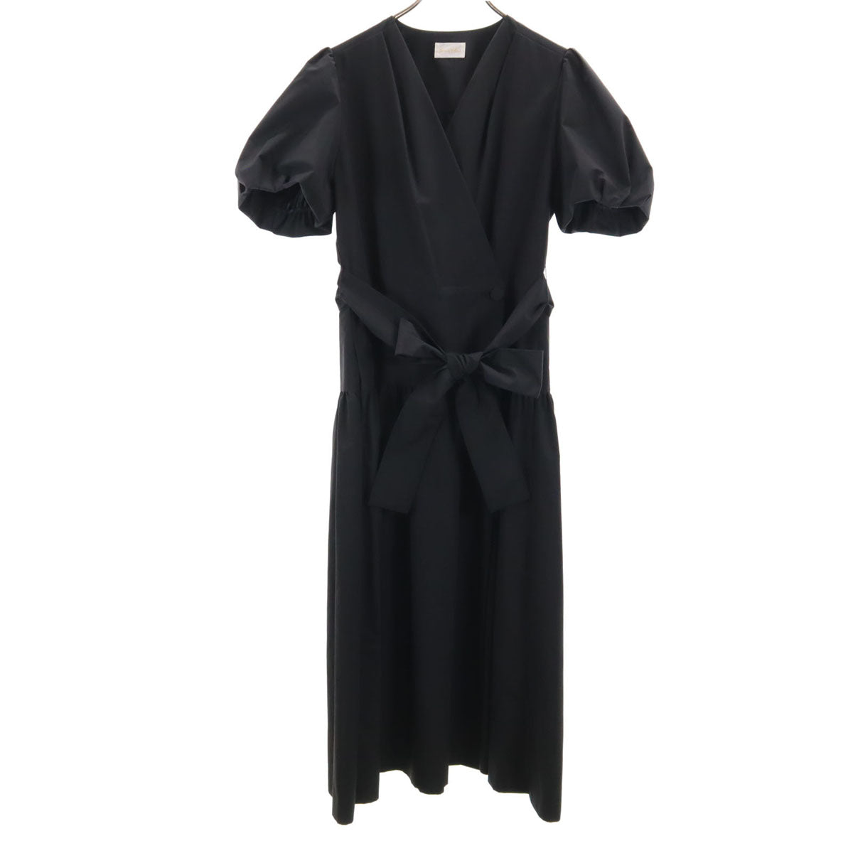 GRACE CLASS グレースクラス 日本製 半袖 バルーンスリーブ ロングワンピース 36 黒 レディース