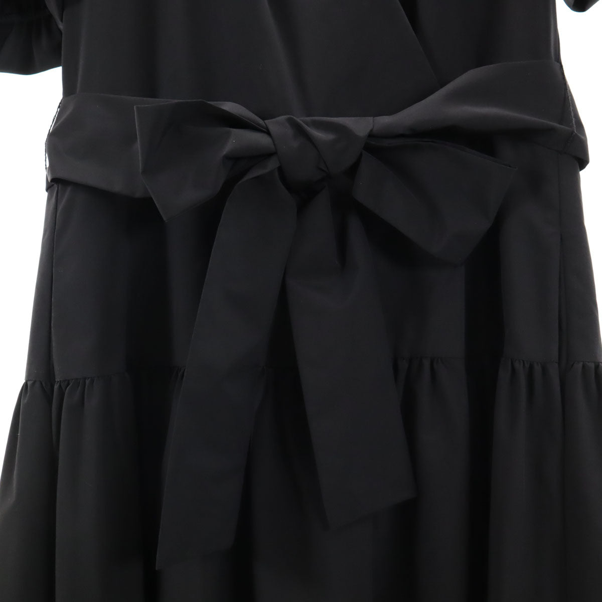 GRACE CLASS グレースクラス 日本製 半袖 バルーンスリーブ ロングワンピース 36 黒 レディース