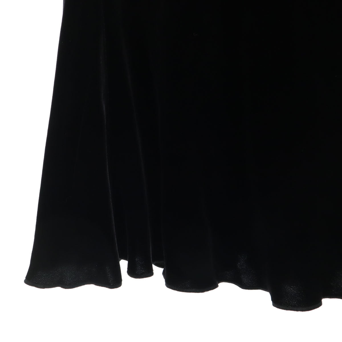 Emporio Armani エンポリオアルマーニ イタリア製 フレンチスリーブ ベロア ビジュー付 膝丈ワンピース 38 黒 レディース