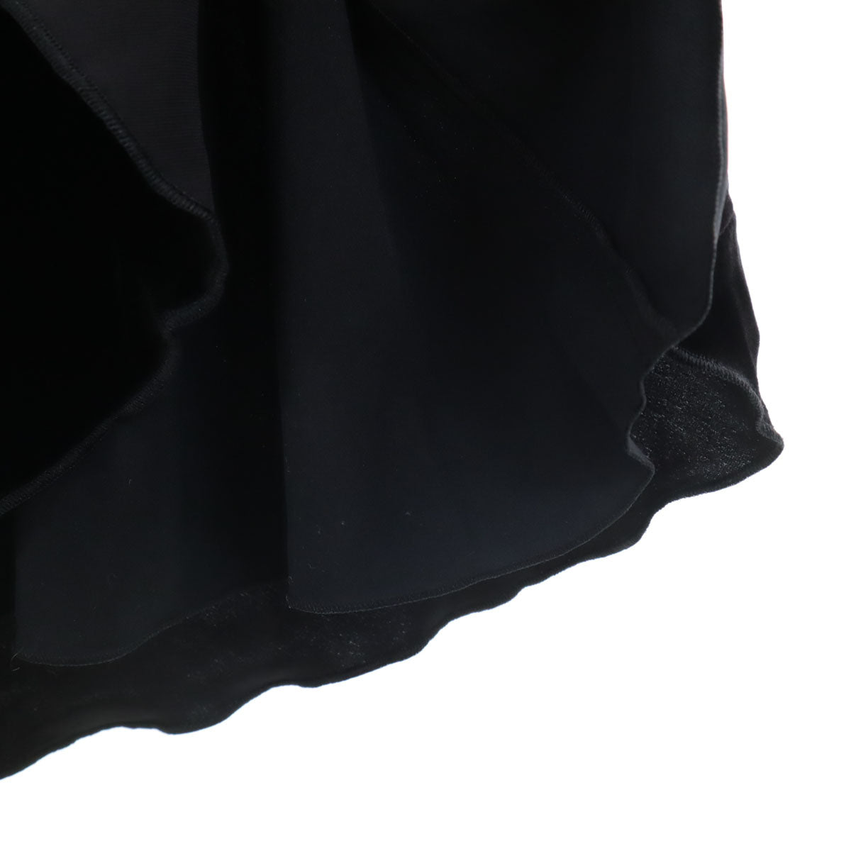 Emporio Armani エンポリオアルマーニ イタリア製 フレンチスリーブ ベロア ビジュー付 膝丈ワンピース 38 黒 レディース