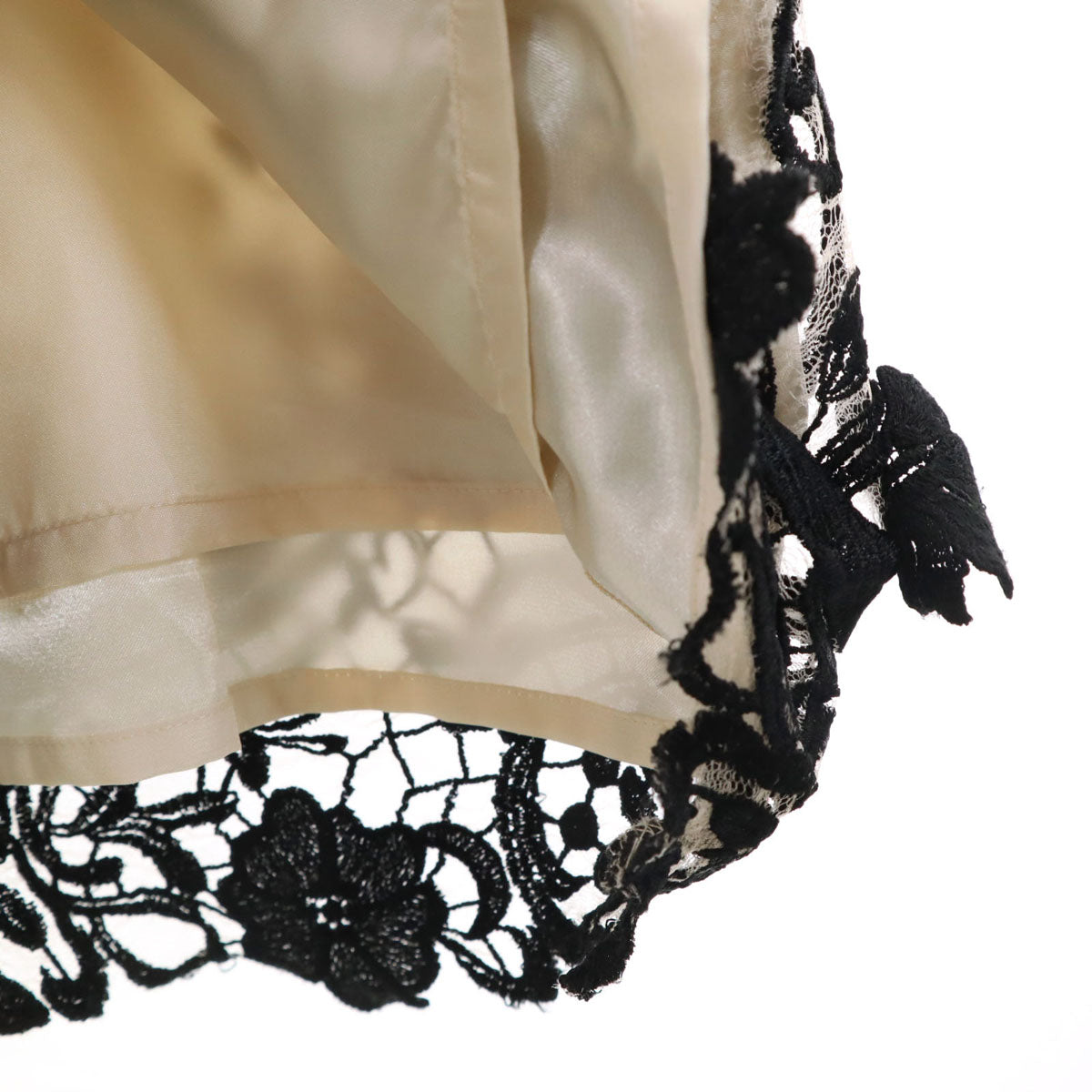 Diagram GRACE CONTINENTAL ダイアグラム グレースコンチネンタル 総刺繍 ノースリーブ 膝丈ワンピース 36 アイボリー系 レディース