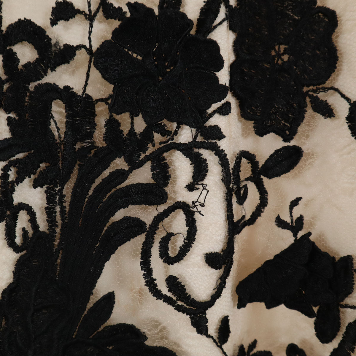 Diagram GRACE CONTINENTAL ダイアグラム グレースコンチネンタル 総刺繍 ノースリーブ 膝丈ワンピース 36 アイボリー系 レディース